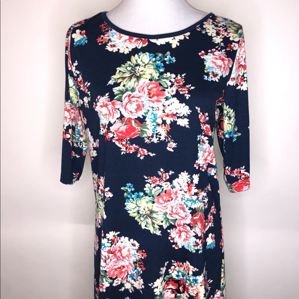 Sign Here Signature Floral Maxi Dress 3/4 Sleeves